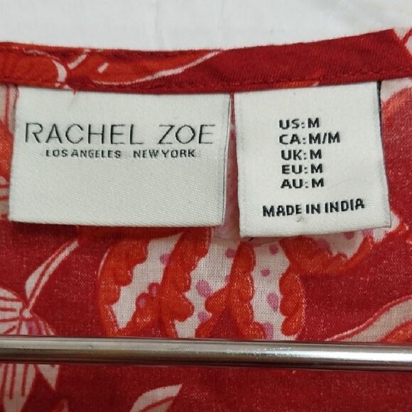 Rachel Zoe Red and White Embellished Sailor Collar Blouse...Almost NEW...SIZE M - Picture 2 of 5